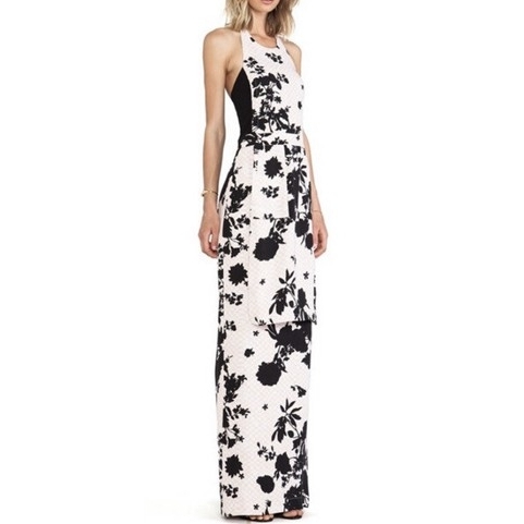 A.L.C. Monochrome Floral Maxi Dress